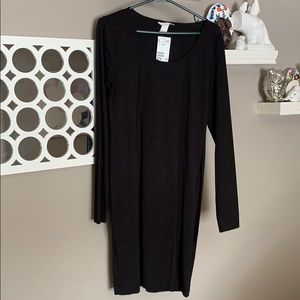 NWT Black long sleeve body con dress H&M